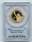 2013 S $1 Woodrow Wilson Dollar PCGS PR70DCAM