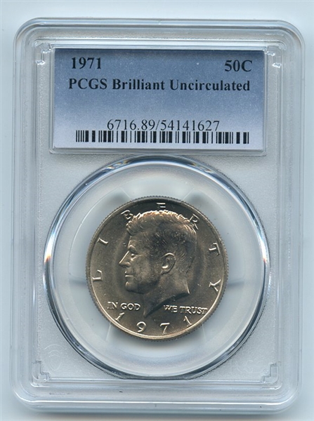 1971 50C Kennedy Half Dollar PCGS Brilliant Uncirculated BU