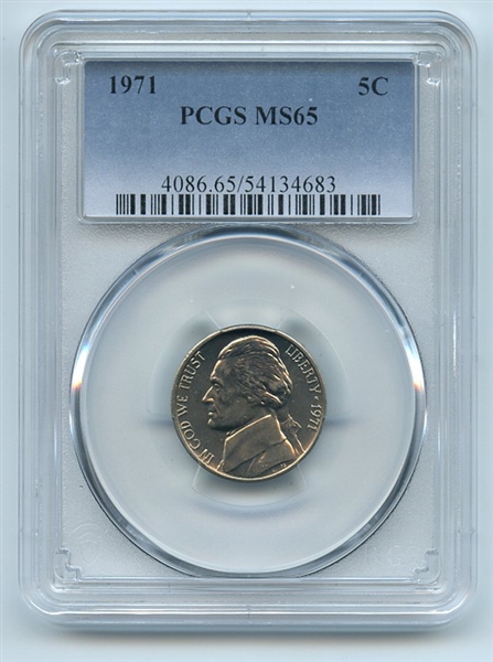 1971 5C Jefferson Nickel PCGS MS65
