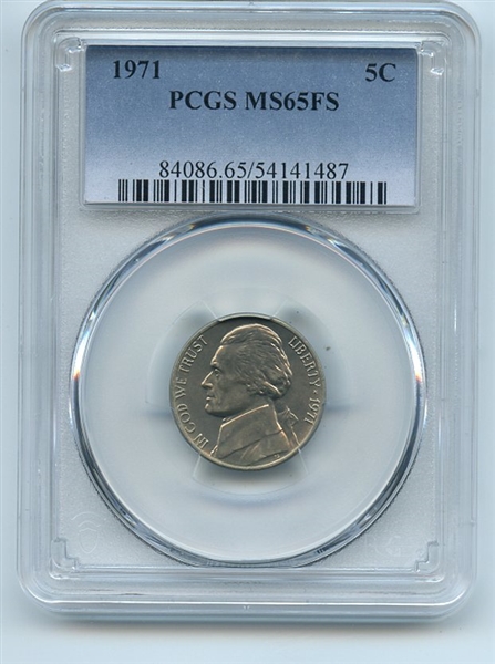 1971 5C Jefferson Nickel PCGS MS65FS
