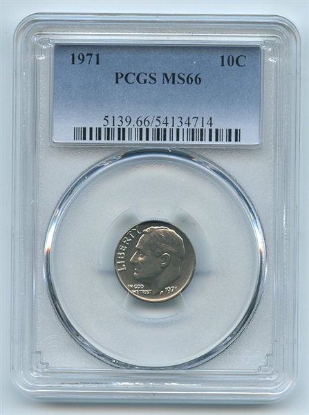 1971 10C Roosevelt Dime PCGS MS66