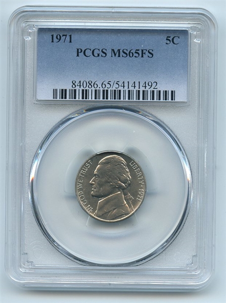 1971 D 5C Jefferson Nickel PCGS MS65FS