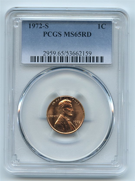 1972 1C Lincoln Cent PCGS MS65