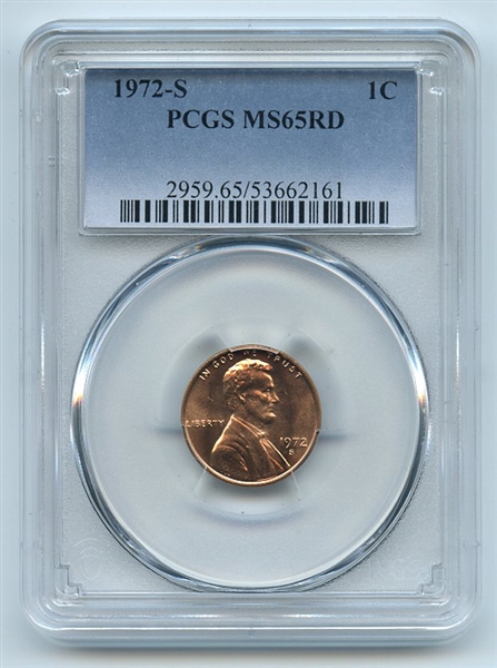 1972 S 1C Lincoln Cent PCGS MS65
