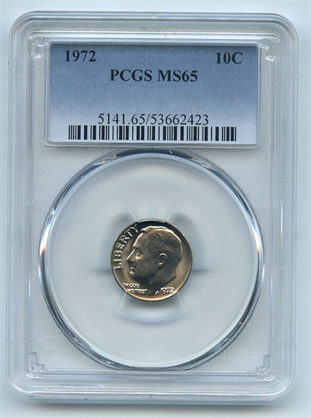 1972 10C Roosevelt Dime PCGS MS65