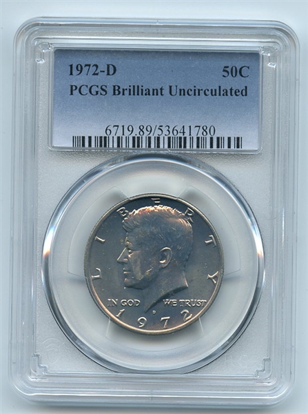 1972 D 50C Kennedy Half Dollar PCGS Brilliant Uncirculated BU