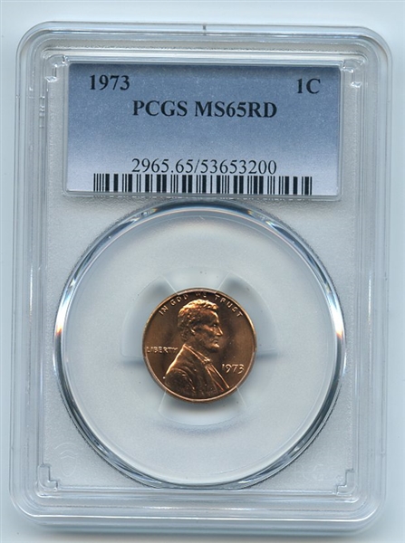 1973 1C Lincoln Cent PCGS MS65