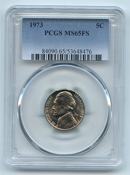 1973 5C Jefferson Nickel PCGS MS65FS