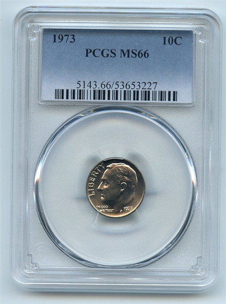 1973 10C Roosevelt Dime PCGS MS66