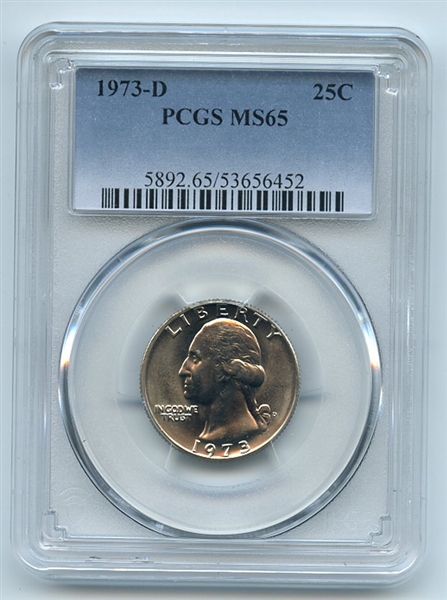 1973 D 25C Washington Quarter PCGS MS65