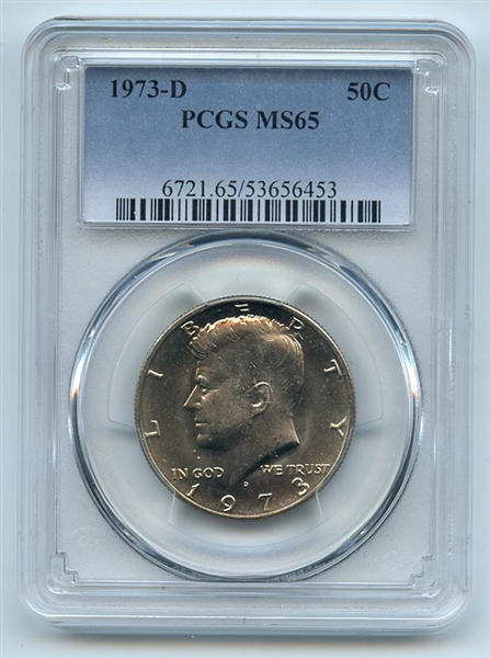 1973 D 50C Kennedy Half Dollar PCGS MS65