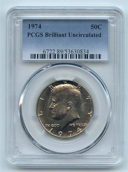 1974 50C Kennedy Half Dollar PCGS Brilliant Uncirculated BU
