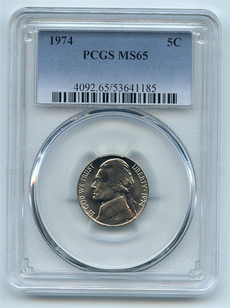 1974 5C Jefferson Nickel PCGS MS65