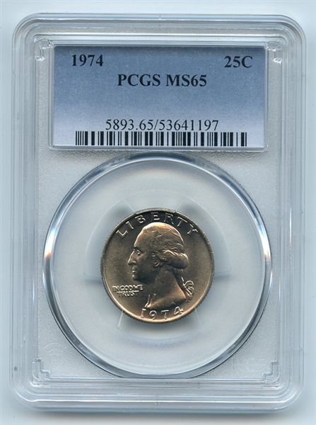 1974 25C Washington Quarter PCGS MS65