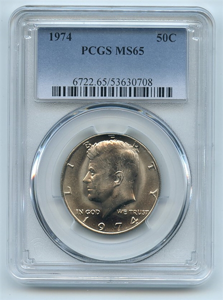 1974 50C Kennedy Half Dollar PCGS MS65