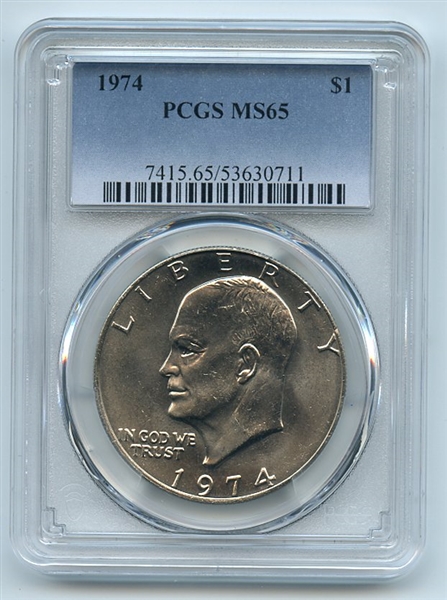 1974 $1 Ike Eisenhower Dollar PCGS MS65