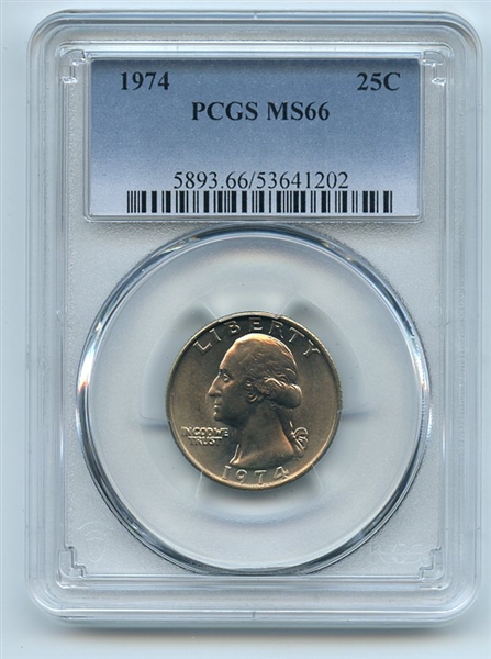 1974 25C Washington Quarter PCGS MS66