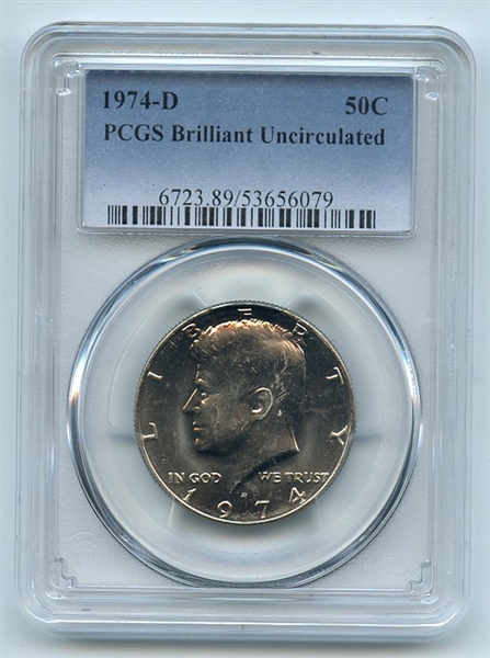 1974 D 50C Kennedy Half Dollar PCGS Brilliant Uncirculated BU