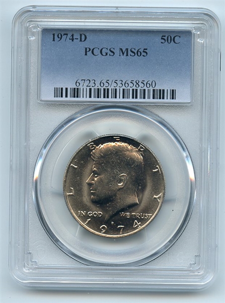 1974 D 50C Kennedy Half Dollar PCGS MS65