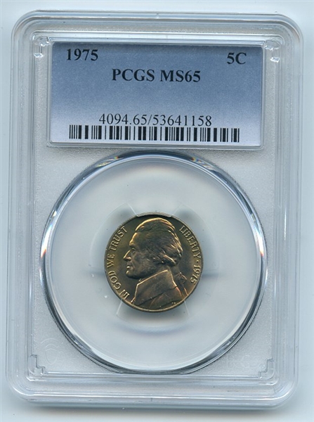 1975 5C Jefferson Nickel PCGS MS65