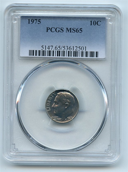 1975 10C Roosevelt Dime PCGS MS65