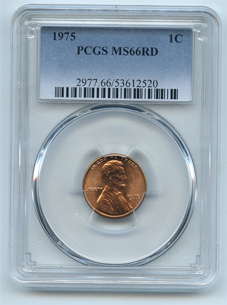 1975 1C Lincoln Cent PCGS MS66