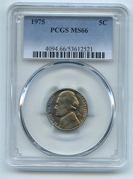 1975 5C Jefferson Nickel PCGS MS66