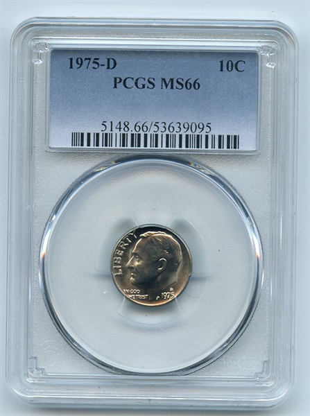 1975 D 10C Roosevelt Dime PCGS MS66