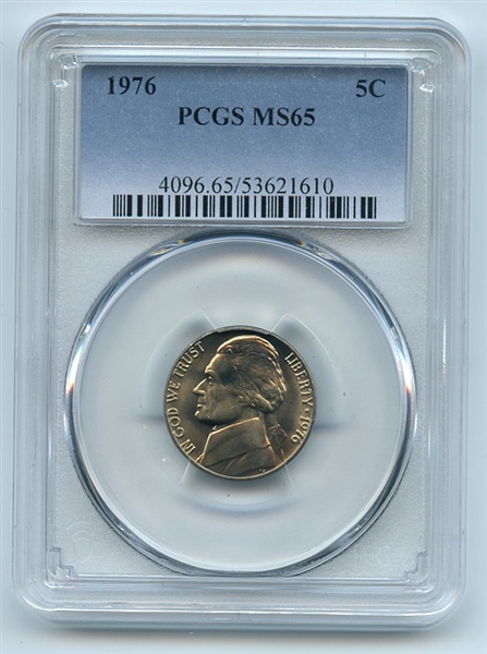 1976 5C Jefferson Nickel PCGS MS65