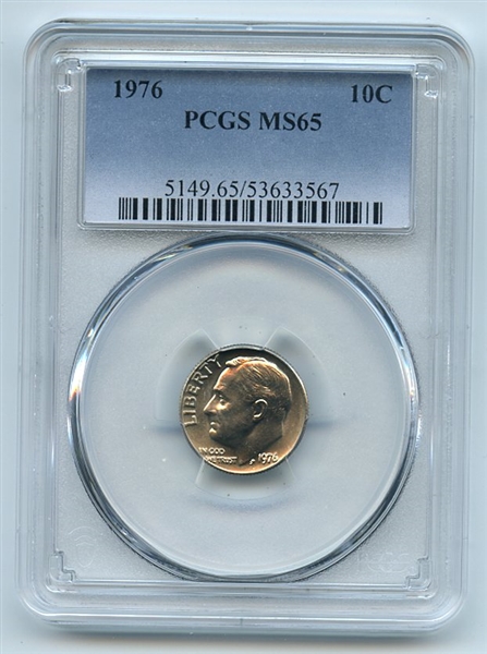 1976 10C Roosevelt Dime PCGS MS65