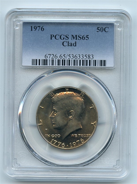 1976 50C Kennedy Half Dollar PCGS MS65