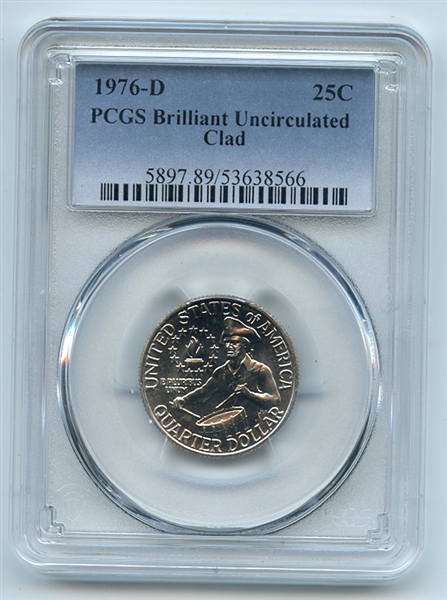 1976 D 25C Washington Quarter PCGS Brilliant Uncirculated BU