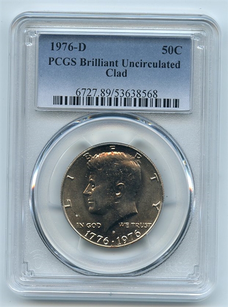 1976 D 50C Kennedy Half Dollar PCGS Brilliant Uncirculated BU