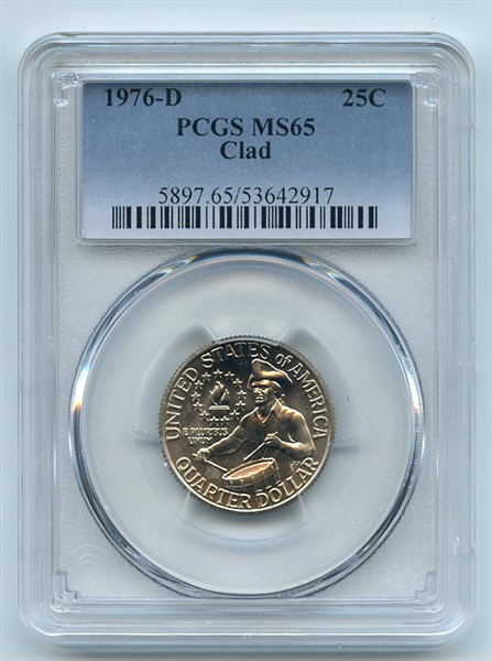 1976 D 25C Washington Quarter PCGS MS65