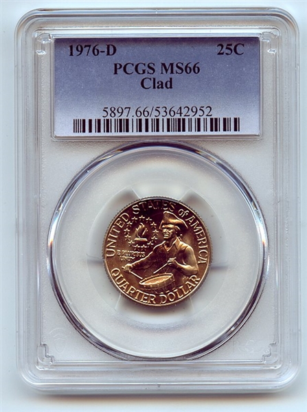 1976 D 25C Washington Quarter PCGS MS66