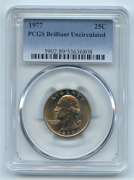 1977 25C Washington Quarter PCGS Brilliant Uncirculated BU
