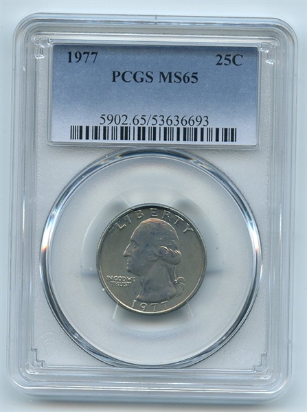 1977 25C Washington Quarter PCGS MS65