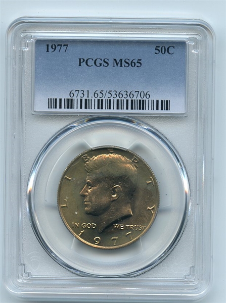1977 50C Kennedy Half Dollar PCGS MS65