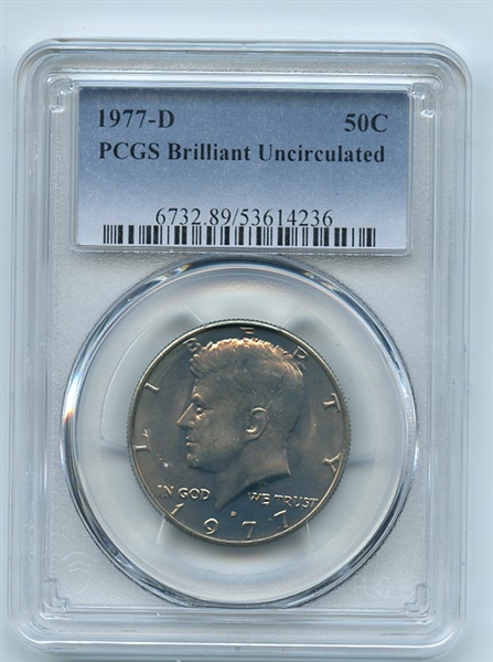 1977 D 50C Kennedy Half Dollar PCGS Brilliant Uncirculated BU