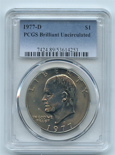 1977 D $1 Ike Eisenhower Dollar PCGS Brilliant Uncirculated BU