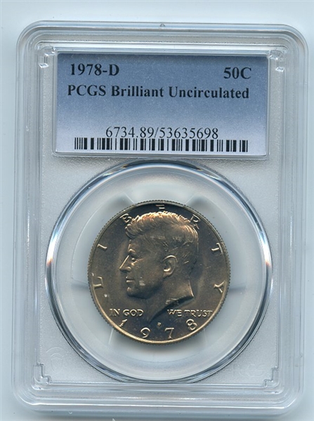 1978 D 50C Kennedy Half Dollar PCGS Brilliant Uncirculated BU