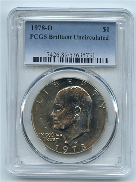 1978 D $1 Ike Eisenhower Dollar PCGS Brilliant Uncirculated BU