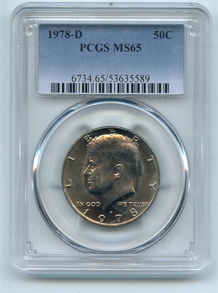 1978 D 50C Kennedy Half Dollar PCGS MS65