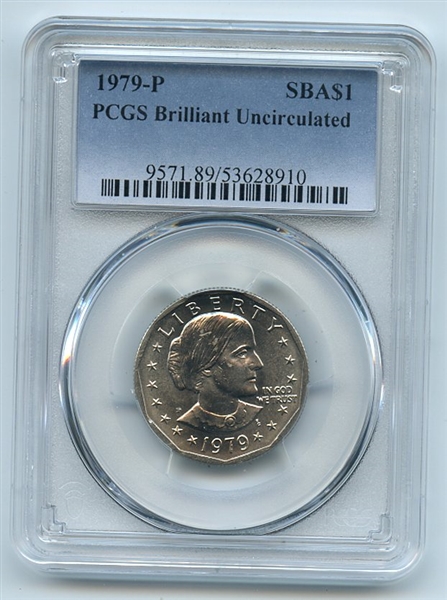 1979 $1 SBA Susan B Anthony Dollar PCGS Brilliant Uncirculated BU