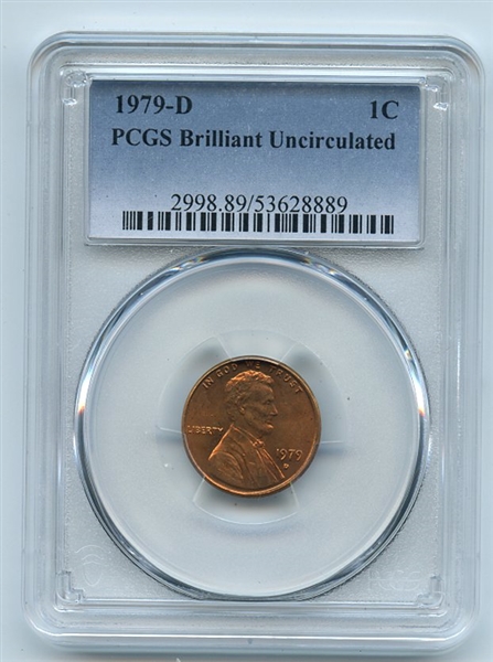 1979 D 1C Lincoln Cent PCGS Brilliant Uncirculated BU