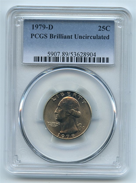 1979 D 25C Washington Quarter PCGS Brilliant Uncirculated BU