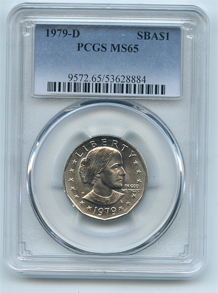 1979 D $1 SBA Susan B Anthony Dollar PCGS MS65