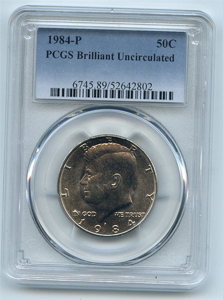 1984 50C Kennedy Half Dollar PCGS Brilliant Uncirculated BU