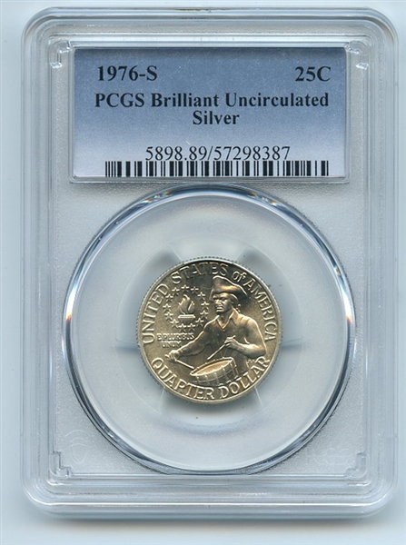 1976 S 25C Silver Washington Quarter PCGS Brilliant Uncirculated BU