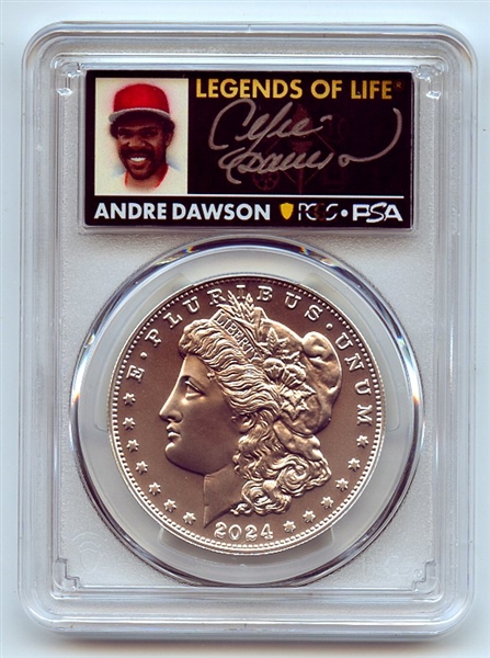 2024 $1 Silver Morgan Dollar PCGS MS70 FS Legends of Life Andre Dawson